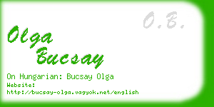 olga bucsay business card